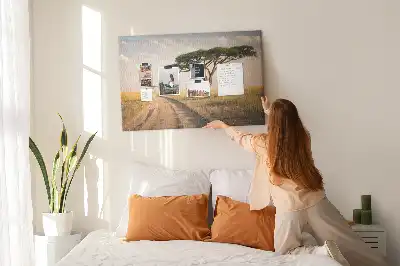 Kurk prikbord Afrikaans landschap