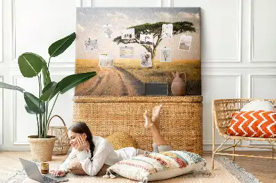 Kurk prikbord Afrikaans landschap