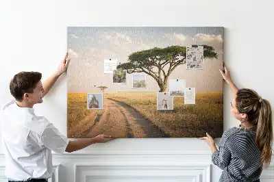 Kurk prikbord Afrikaans landschap