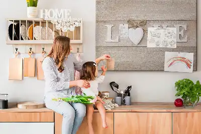 Memobord van kurk Slogan liefde in het interieur