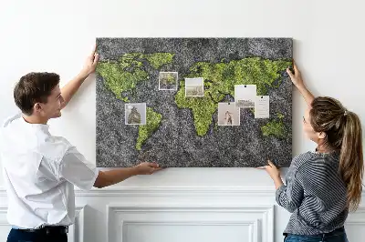 Kurk prikbord Klassieke continentenkaart