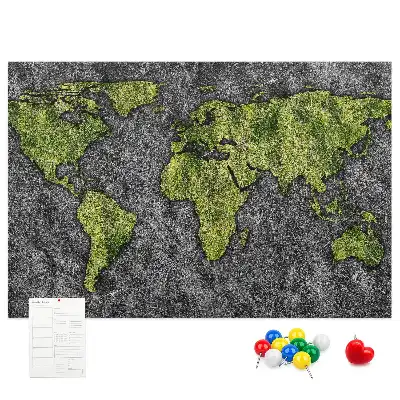 Kurk prikbord Klassieke continentenkaart