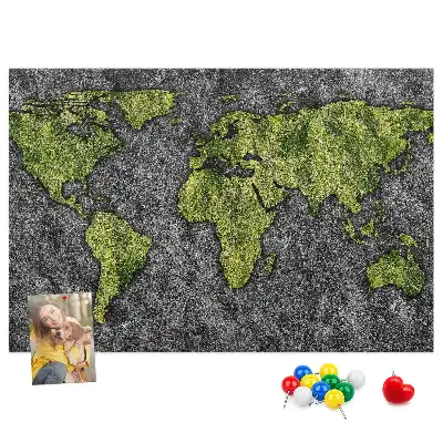 Kurk prikbord Klassieke continentenkaart