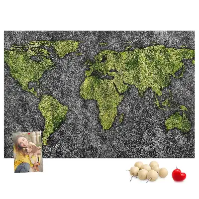 Kurk prikbord Klassieke continentenkaart