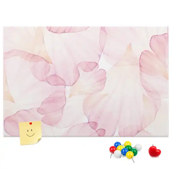 Memobord van kurk Aquarel bloembladen