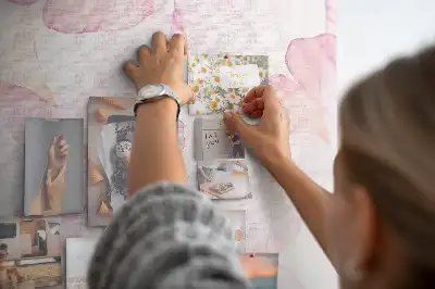 Memobord van kurk Aquarel bloembladen