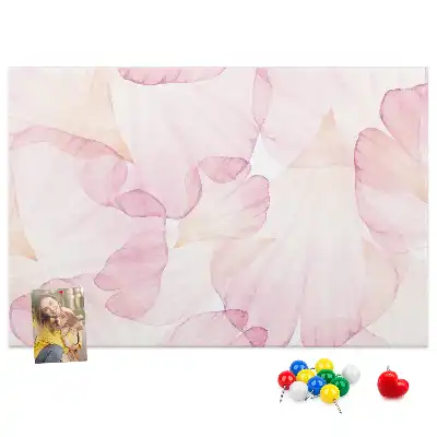Memobord van kurk Aquarel bloembladen