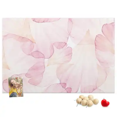 Memobord van kurk Aquarel bloembladen