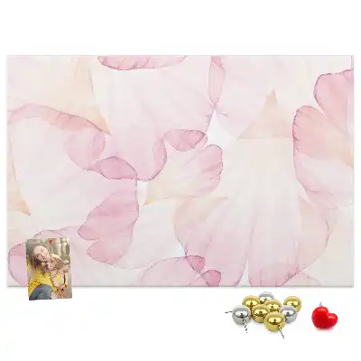 Memobord van kurk Aquarel bloembladen