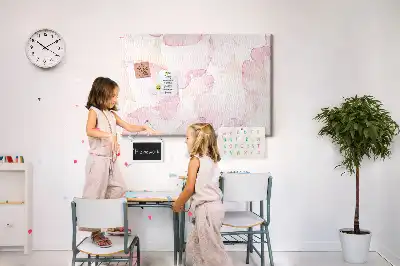 Memobord van kurk Aquarel bloembladen
