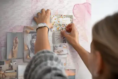 Memobord van kurk Aquarel bloembladen