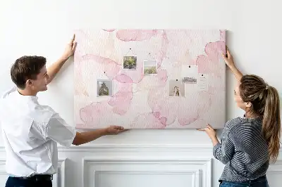 Memobord van kurk Aquarel bloembladen