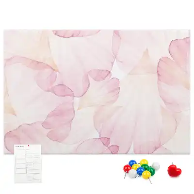 Memobord van kurk Aquarel bloembladen