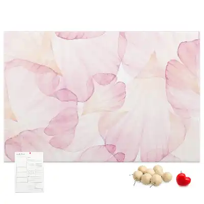 Memobord van kurk Aquarel bloembladen
