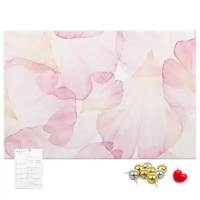 Memobord van kurk Aquarel bloembladen