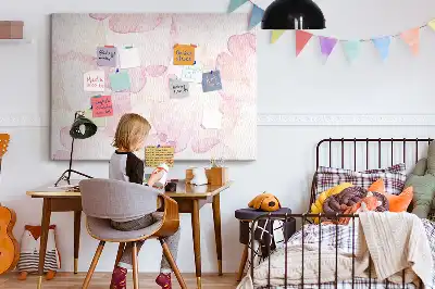 Memobord van kurk Aquarel bloembladen