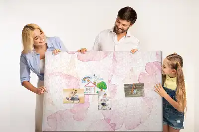 Memobord van kurk Aquarel bloembladen