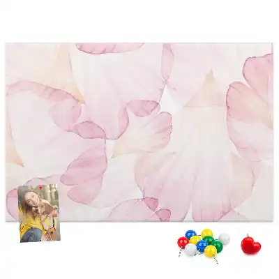 Memobord van kurk Aquarel bloembladen