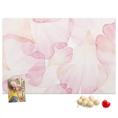 Memobord van kurk Aquarel bloembladen
