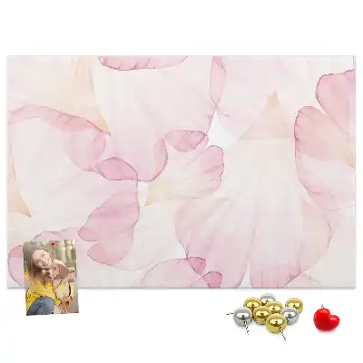 Memobord van kurk Aquarel bloembladen