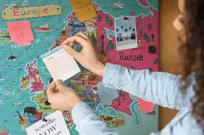 Memobord van kurk Europese landkaart