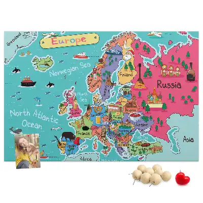 Memobord van kurk Europese landkaart