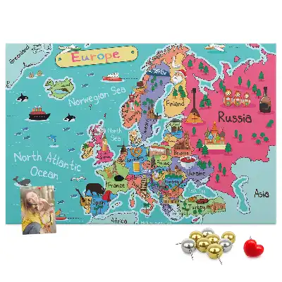 Memobord van kurk Europese landkaart