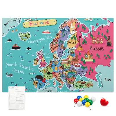 Memobord van kurk Europese landkaart