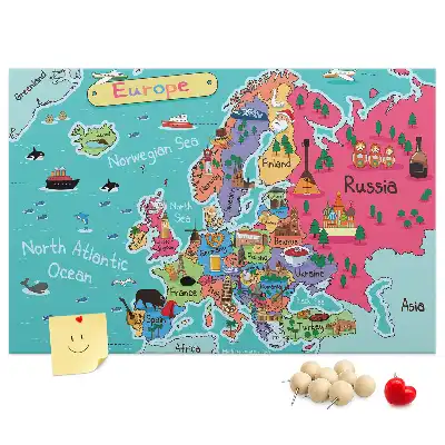 Memobord van kurk Europese landkaart