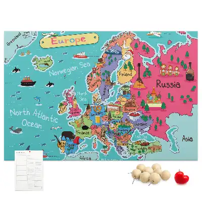Memobord van kurk Europese landkaart