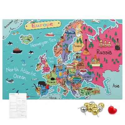 Memobord van kurk Europese landkaart