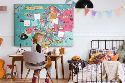 Memobord van kurk Europese landkaart