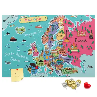 Memobord van kurk Europese landkaart