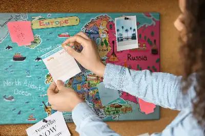 Memobord van kurk Europese landkaart