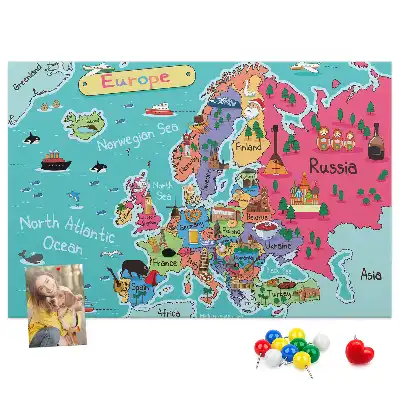 Memobord van kurk Europese landkaart