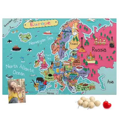 Memobord van kurk Europese landkaart