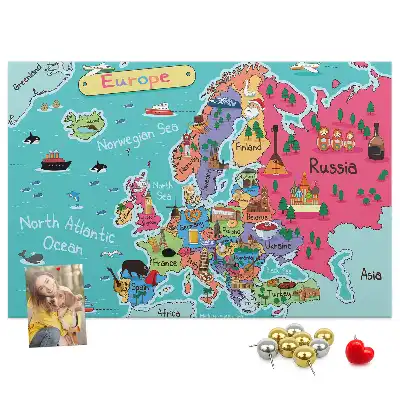 Memobord van kurk Europese landkaart