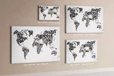 Kurk prikbord Typografische continentenkaart
