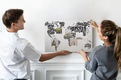 Kurk prikbord Typografische continentenkaart