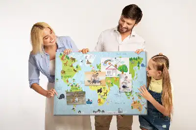 Memobord van kurk Dierenatlas voor kinderen