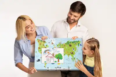 Memobord van kurk Dierenatlas voor kinderen
