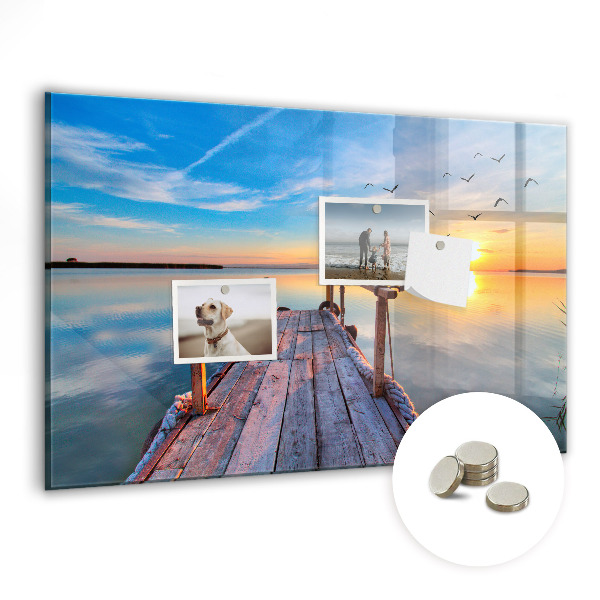 Magnetisch wandbord steiger van het meer