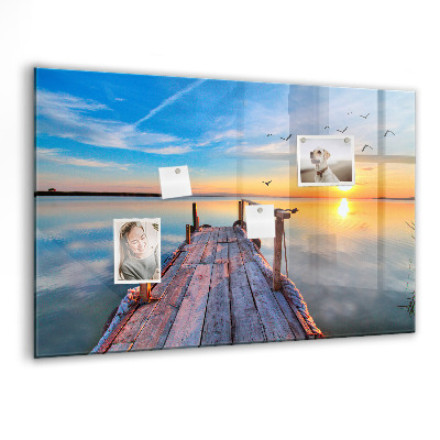 Magnetisch wandbord steiger van het meer
