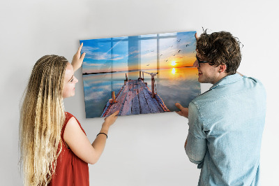 Magnetisch wandbord steiger van het meer