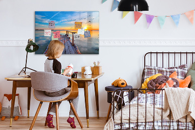 Magnetisch wandbord steiger van het meer