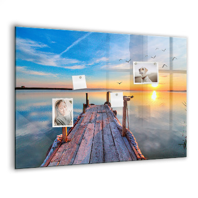 Magnetisch wandbord steiger van het meer