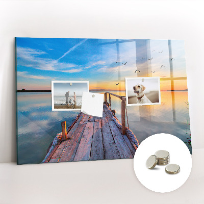 Magnetisch wandbord steiger van het meer