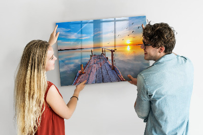 Magnetisch wandbord steiger van het meer