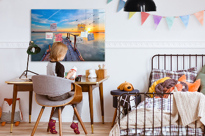 Magnetisch wandbord steiger van het meer