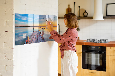 Magnetisch wandbord steiger van het meer